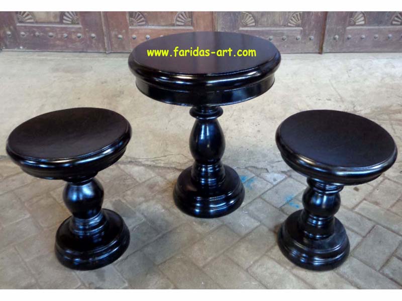 Meja Kopi Set-Bubut Polos